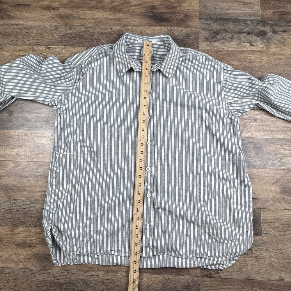 2 Duluth Trading Hemp Cotton Artisan Shirt Large Tunic Blue White & Red - Picture 11 of 13
